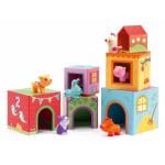 Topanifarm Juego de cubos apilables y Animales