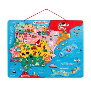 puzzle mapa españa magnetico janod