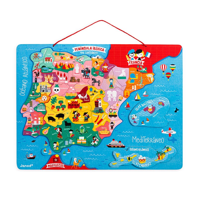 puzzle mapa españa magnetico janod