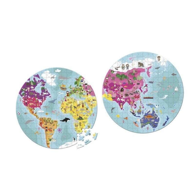 puzzle planeta azul janod