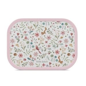 caja almuerzo flores