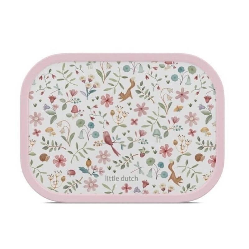 caja almuerzo flores