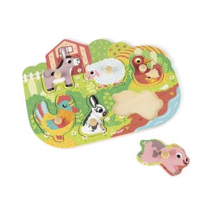 puzzle encajable con pomo la granja