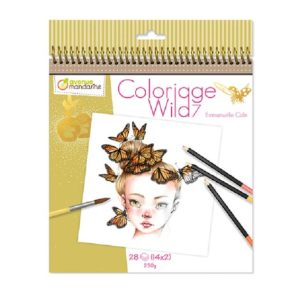cuaderno colorear wild 7 avenue mandarine