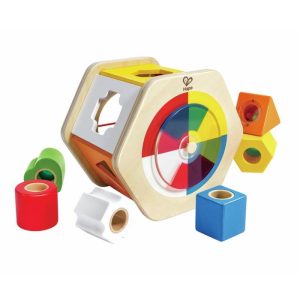 juego clasificador formas y agita de hape