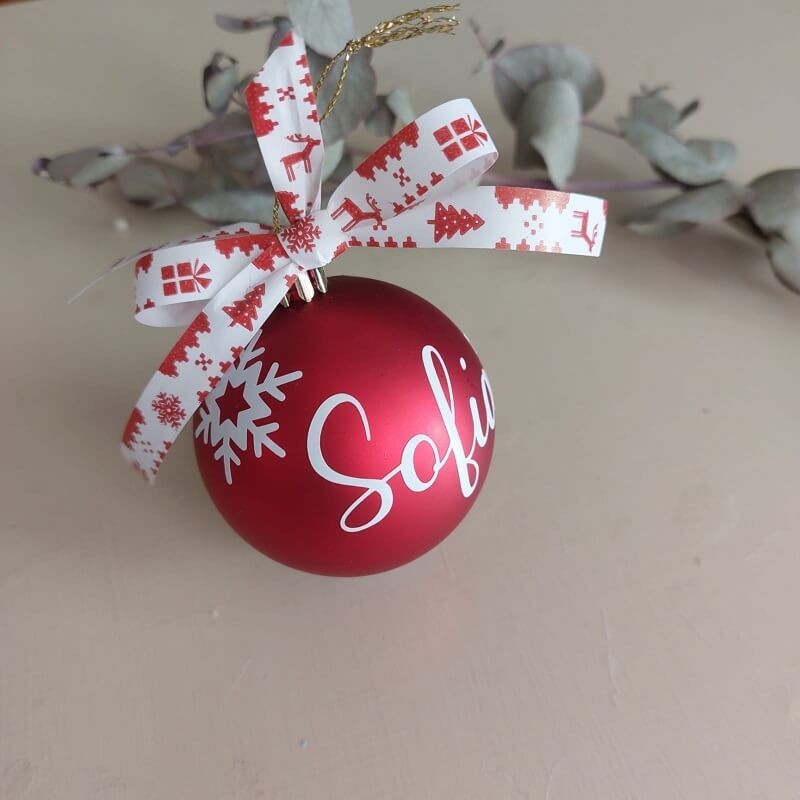 bola navidad roja