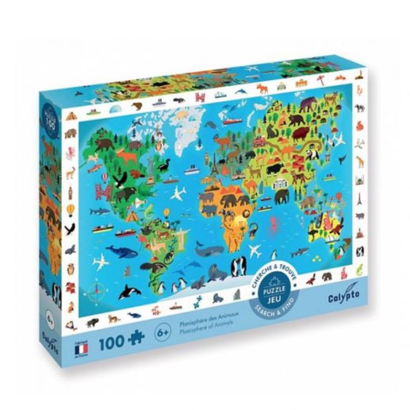 planisferio animal puzzle