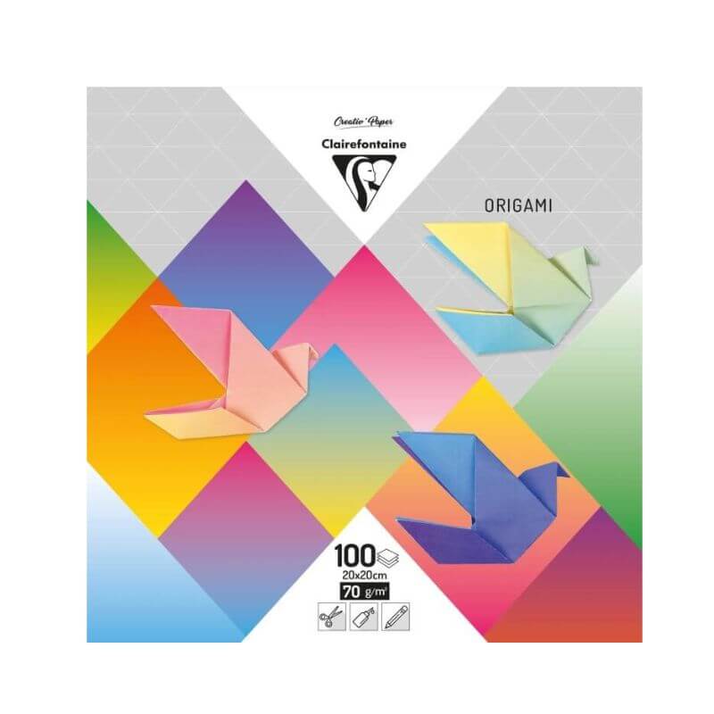 hojas colores origami