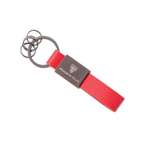 unsport llavero athletic acero piel rojo