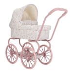Carrito muñecas metal flores