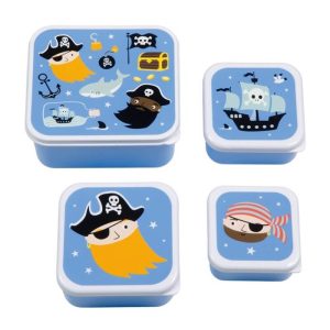 set 4 cajas snacks piratas