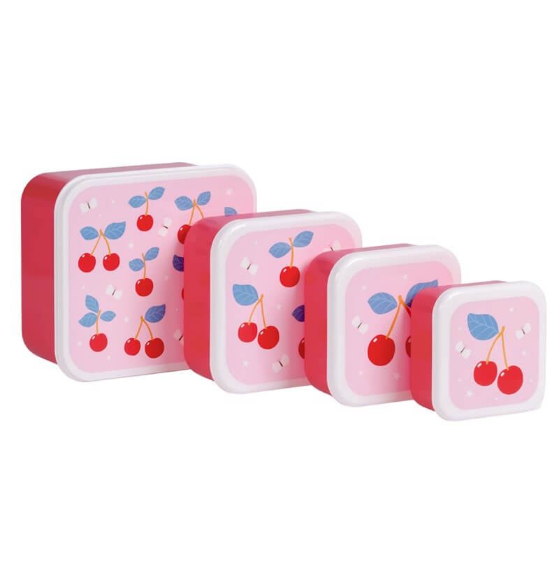 set cajas almuerzo cerezas