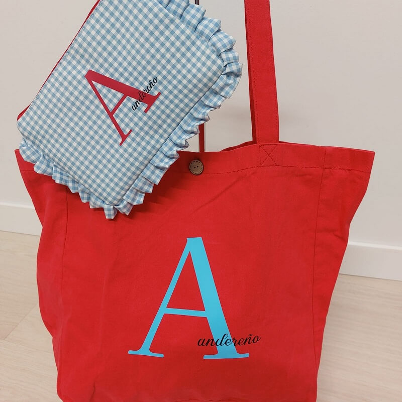 Bolsa Roja con neceser A Andereño - Imagen 2