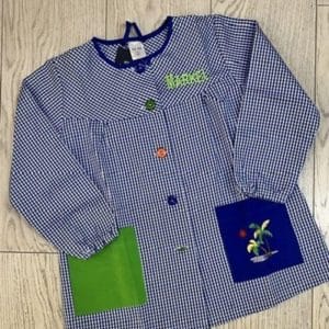 bata escolar infantil de cuadros