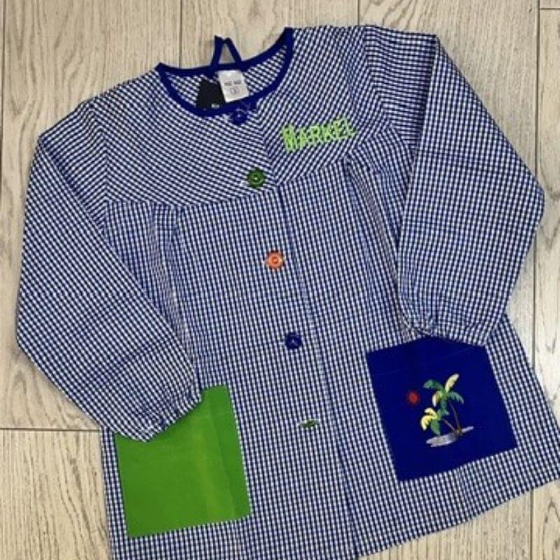 bata escolar infantil de cuadros