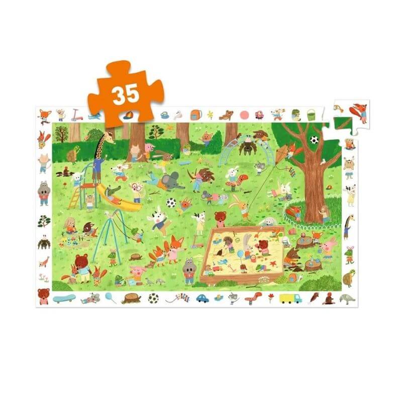 puzzle observacion jardin djeco